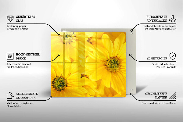 Osłona ściany przy kuchence gazowej Kwiaty płatki