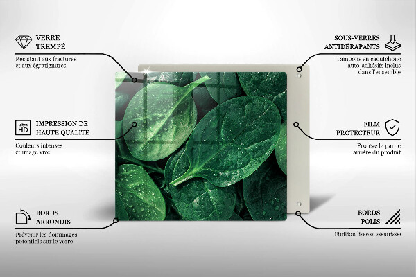 Osłona ściany przy kuchence gazowej Liście bazylii