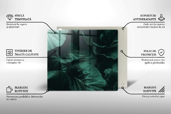 Osłona blatu kuchennego Dzikie ciemne liście