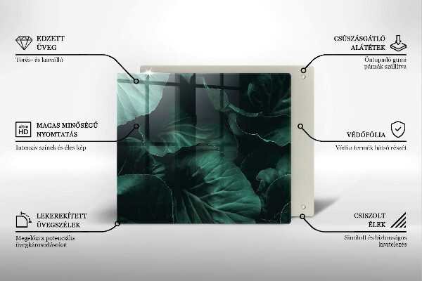 Osłona blatu kuchennego Dzikie ciemne liście