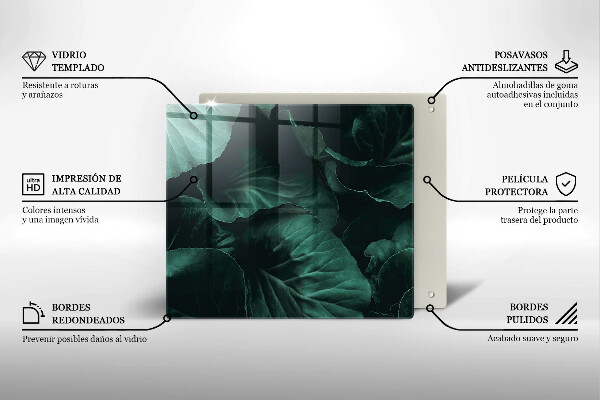 Osłona blatu kuchennego Dzikie ciemne liście