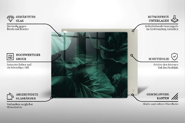 Osłona blatu kuchennego Dzikie ciemne liście