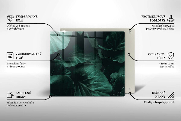 Osłona blatu kuchennego Dzikie ciemne liście
