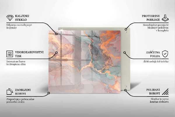 Osłona blatu kuchennego Marmur ze złotem