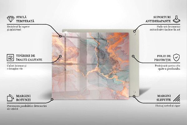 Osłona blatu kuchennego Marmur ze złotem