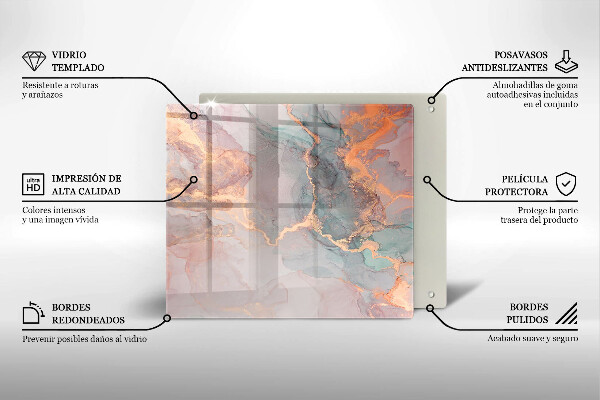 Osłona blatu kuchennego Marmur ze złotem
