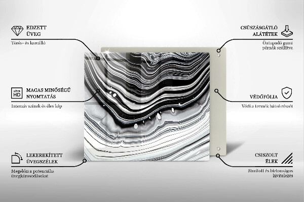 Płyta ochronna na kuchenkę Abstrakcja tusz