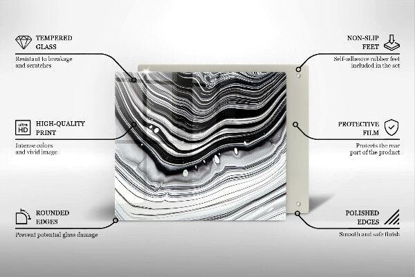 Płyta ochronna na kuchenkę Abstrakcja tusz