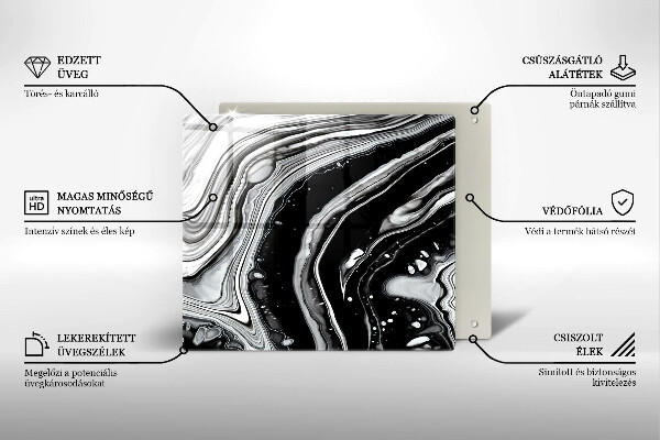 Płyta ochronna na kuchenkę Abstrakcja tusz