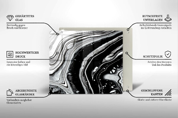 Płyta ochronna na kuchenkę Abstrakcja tusz