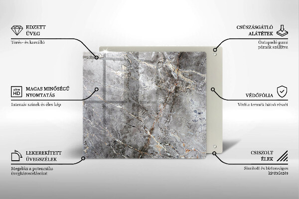 Osłona ściany przy kuchence gazowej Tekstura kamienia