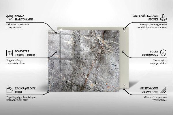 Osłona ściany przy kuchence gazowej Tekstura kamienia