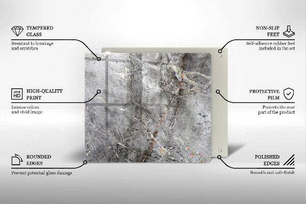 Osłona ściany przy kuchence gazowej Tekstura kamienia