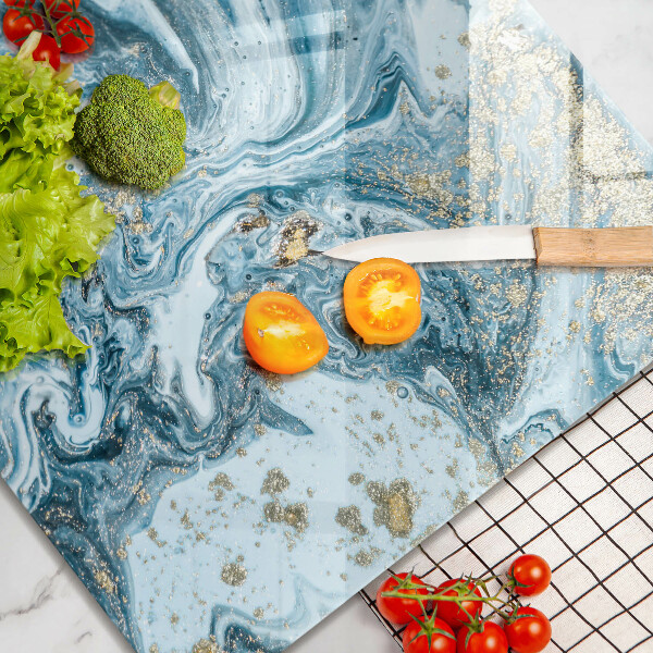 Osłona ściany przy kuchence gazowej Struktura ze złotem