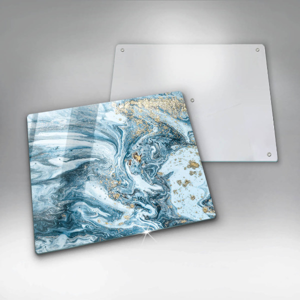 Osłona ściany przy kuchence gazowej Struktura ze złotem