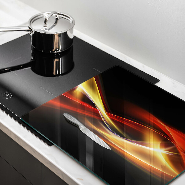 Płyta ochronna na kuchenkę Abstrakcja dym i światło