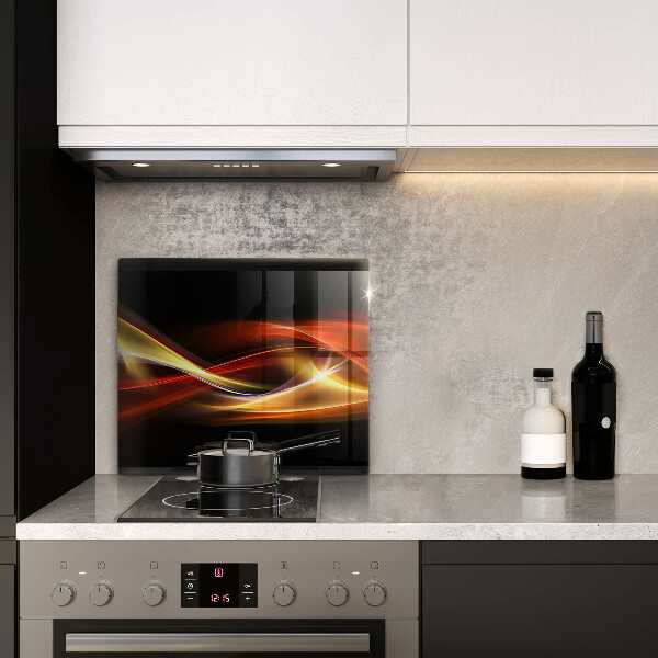 Płyta ochronna na kuchenkę Abstrakcja dym i światło