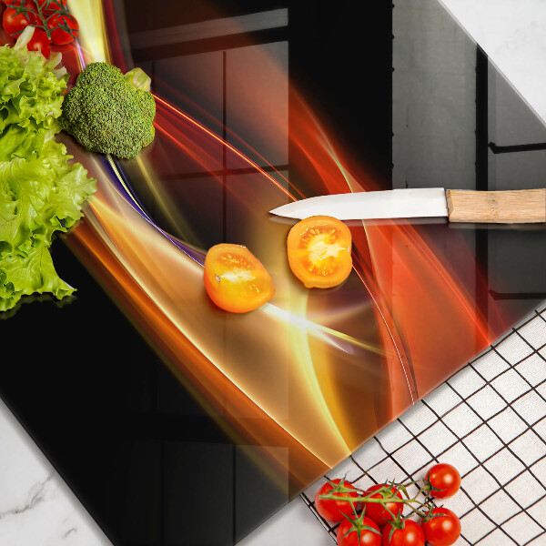 Płyta ochronna na kuchenkę Abstrakcja dym i światło