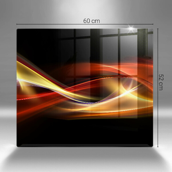 Płyta ochronna na kuchenkę Abstrakcja dym i światło