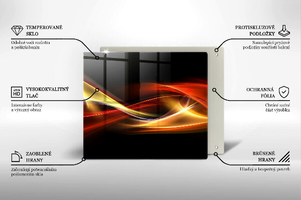 Płyta ochronna na kuchenkę Abstrakcja dym i światło