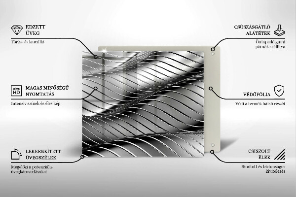 Osłona ściany przy kuchence gazowej Metalowa struktura 3D