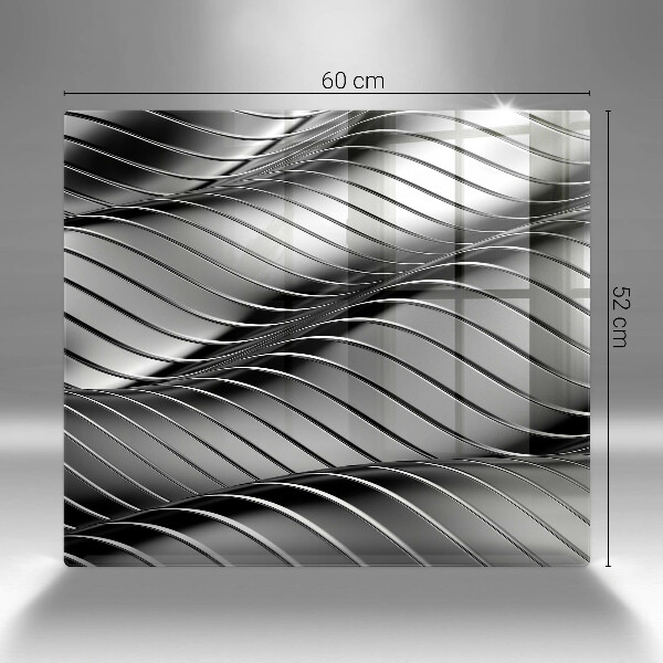 Osłona ściany przy kuchence gazowej Metalowa struktura 3D