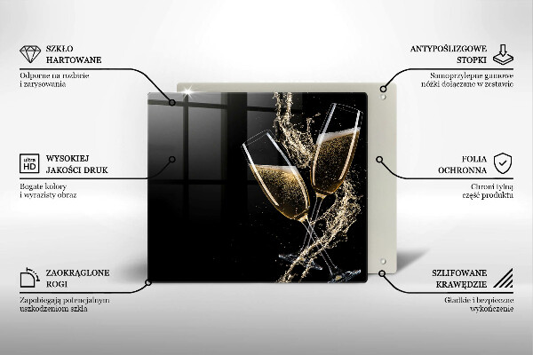 Osłona ściany przy kuchence gazowej Kieliszki szampana