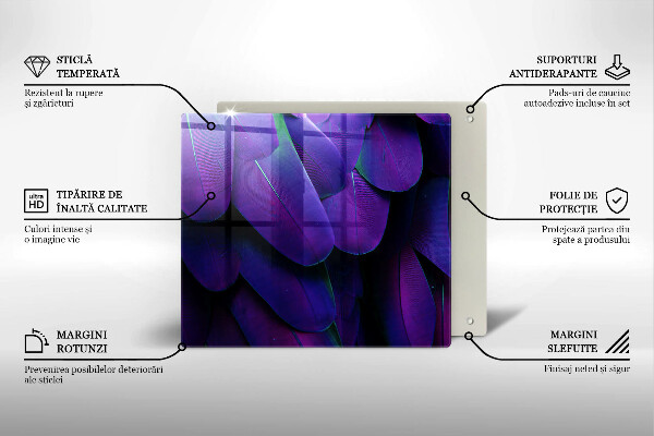 Osłona ściany przy kuchence gazowej Neonowe pióra