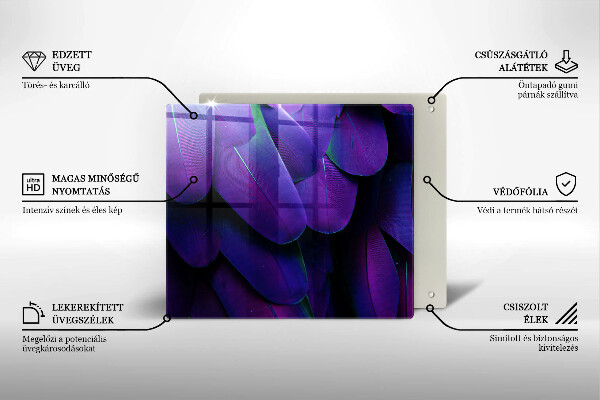 Osłona ściany przy kuchence gazowej Neonowe pióra