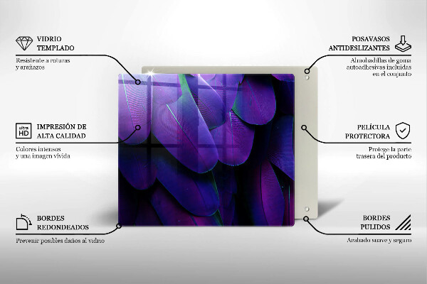 Osłona ściany przy kuchence gazowej Neonowe pióra