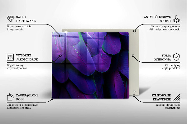 Osłona ściany przy kuchence gazowej Neonowe pióra