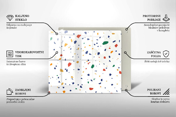 Osłona ściany przy kuchence gazowej Kolorowy gres