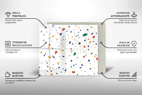 Osłona ściany przy kuchence gazowej Kolorowy gres