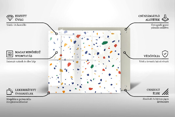 Osłona ściany przy kuchence gazowej Kolorowy gres