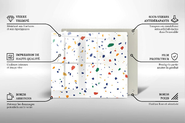 Osłona ściany przy kuchence gazowej Kolorowy gres