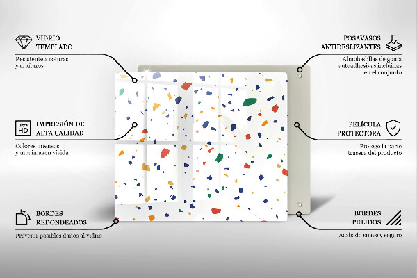 Osłona ściany przy kuchence gazowej Kolorowy gres