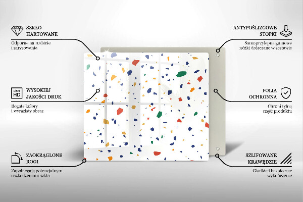 Osłona ściany przy kuchence gazowej Kolorowy gres