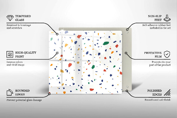 Osłona ściany przy kuchence gazowej Kolorowy gres