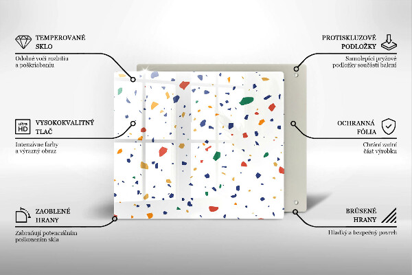 Osłona ściany przy kuchence gazowej Kolorowy gres