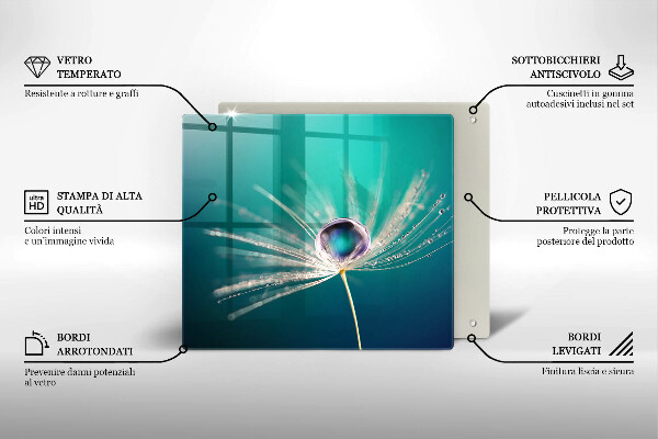 Osłona ściany przy kuchence gazowej Rosa na dmuchawcu