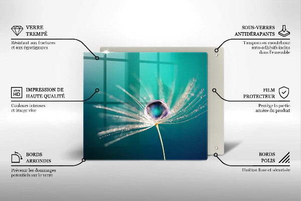 Osłona ściany przy kuchence gazowej Rosa na dmuchawcu