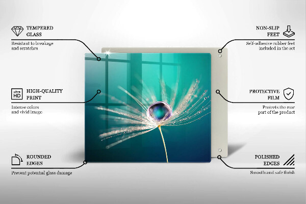 Osłona ściany przy kuchence gazowej Rosa na dmuchawcu