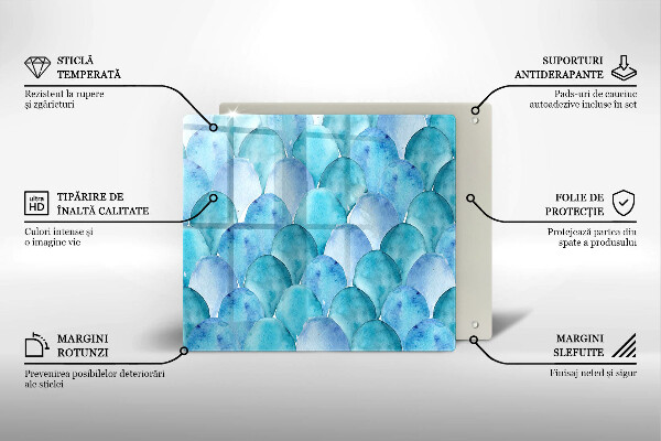 Osłona ściany przy kuchence gazowej Akwarelowe łuski