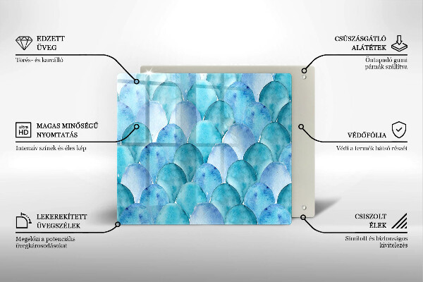 Osłona ściany przy kuchence gazowej Akwarelowe łuski