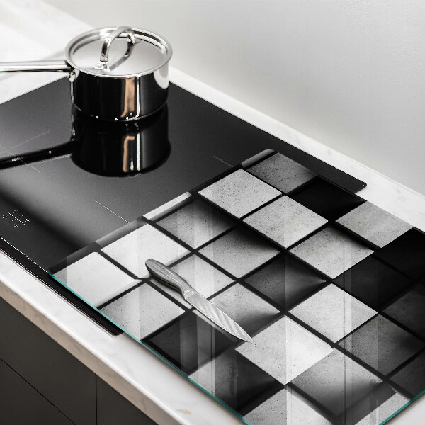 Osłona ściany przy kuchence gazowej Tło geometria 3D