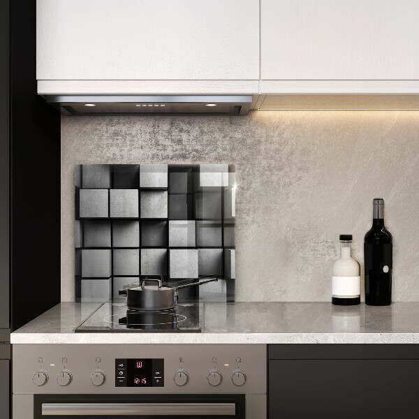 Osłona ściany przy kuchence gazowej Tło geometria 3D