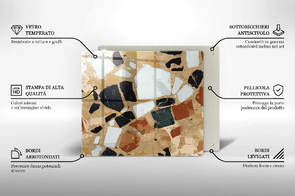 Osłona ściany przy kuchence gazowej Ozdobne kamienie płyta