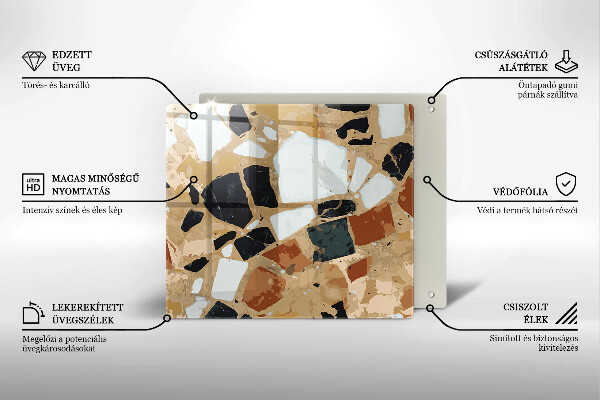 Osłona ściany przy kuchence gazowej Ozdobne kamienie płyta