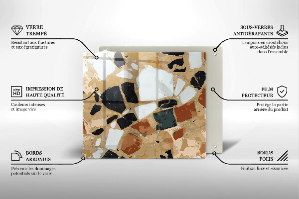 Osłona ściany przy kuchence gazowej Ozdobne kamienie płyta