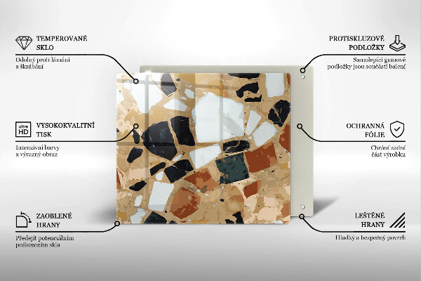 Osłona ściany przy kuchence gazowej Ozdobne kamienie płyta